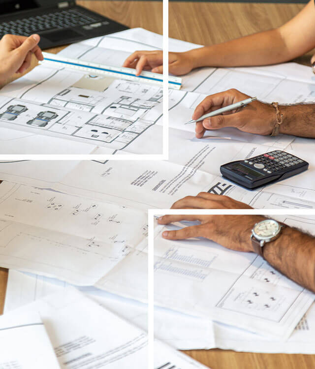People working on building plans